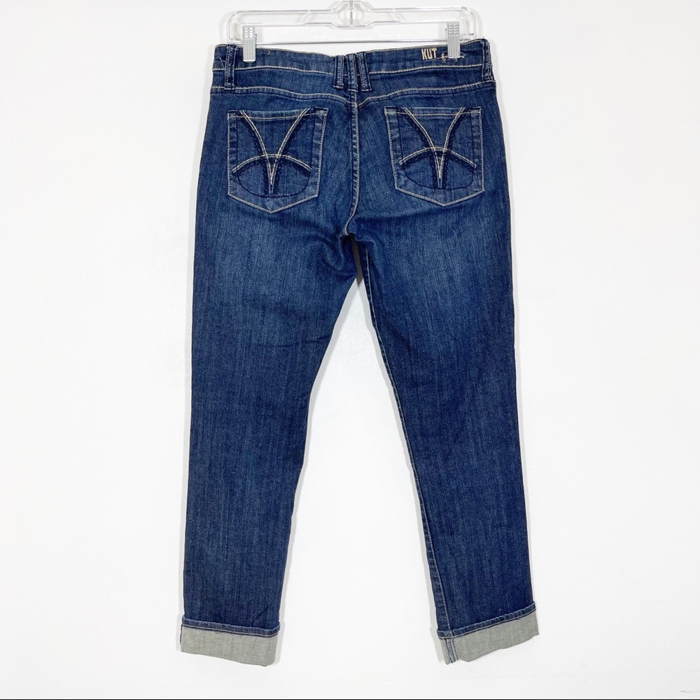 Kut From The Kloth Katy Boyfriend Jeans Dark Wash Mid Rise Blue Sz 4 - Picture 3 of 16